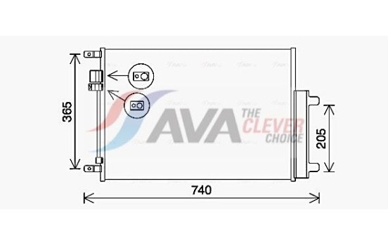 Condenser, air conditioning JE5077D Ava Quality Cooling