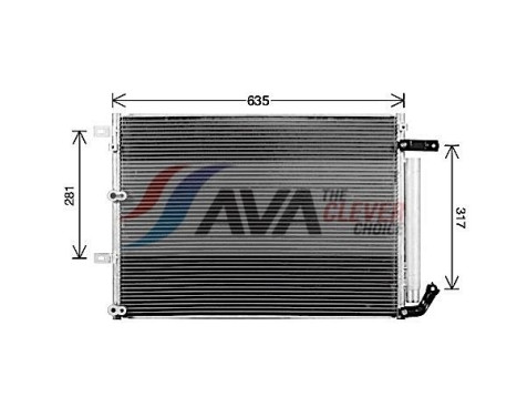 Condenser, air conditioning JE5081D Ava Quality Cooling