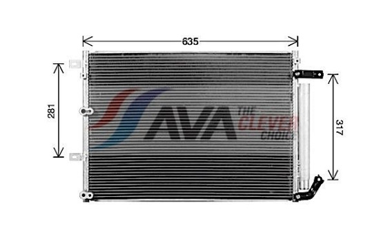 Condenser, air conditioning JE5081D Ava Quality Cooling