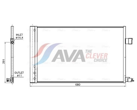Condenser, air conditioning JE5090D Ava Quality Cooling