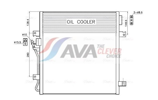 Condenser, air conditioning JE5091 Ava Quality Cooling