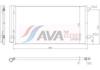Condenser, air conditioning JE5097D Ava Quality Cooling