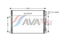 Condenser, air conditioning JEA5045 Ava Quality Cooling