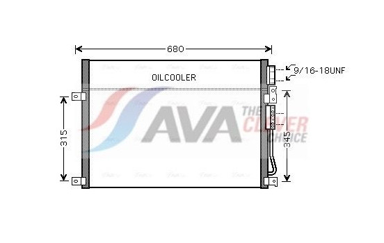 Condenser, air conditioning JEA5045 Ava Quality Cooling