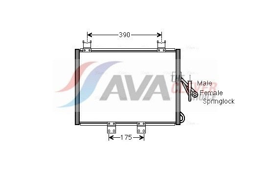 Condenser, air conditioning JEA5048 Ava Quality Cooling