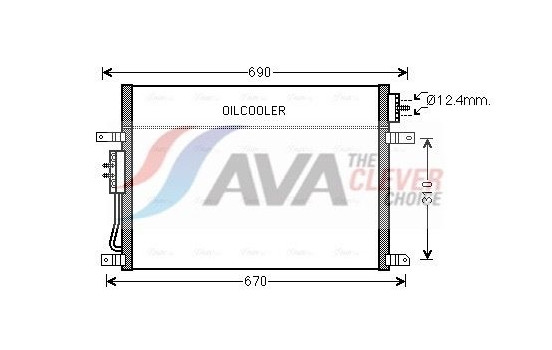 Condenser, air conditioning JEA5050 Ava Quality Cooling