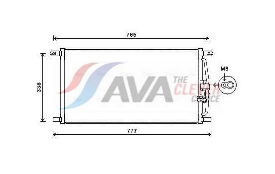 Condenser, air conditioning JR5004 Ava Quality Cooling, Image 2
