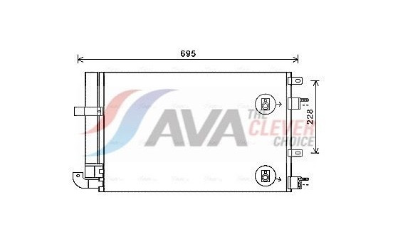 Condenser, air conditioning JR5050D Ava Quality Cooling