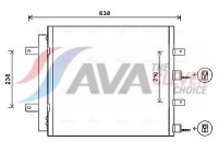 Condenser, air conditioning JR5051D Ava Quality Cooling