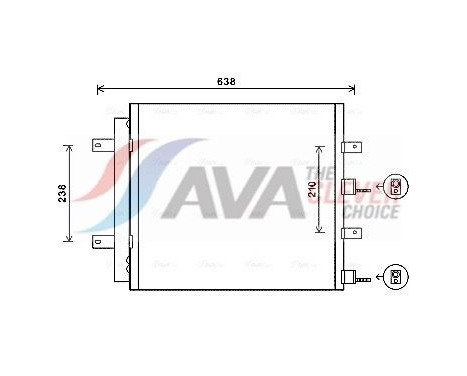 Condenser, air conditioning JR5051D Ava Quality Cooling