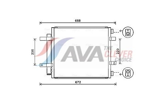 Condenser, air conditioning JR5053D Ava Quality Cooling