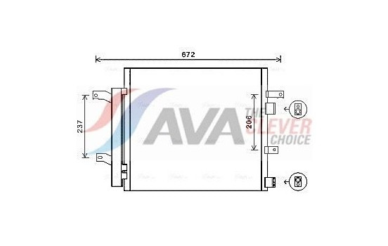 Condenser, air conditioning JR5056D Ava Quality Cooling