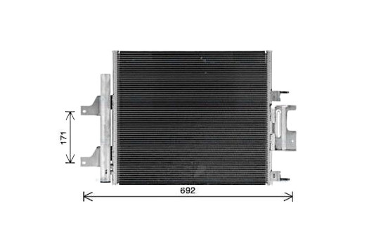 Condenser, air conditioning JR5059D Ava Quality Cooling