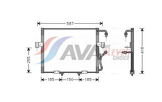 Condenser, air conditioning KA5011 Ava Quality Cooling