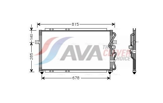 Condenser, air conditioning KA5014 Ava Quality Cooling