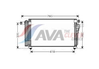 Condenser, air conditioning KA5081D Ava Quality Cooling