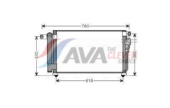Condenser, air conditioning KA5081D Ava Quality Cooling