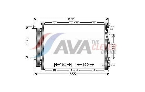 Condenser, air conditioning KA5091D Ava Quality Cooling