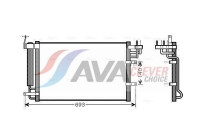 Condenser, air conditioning KA5093D Ava Quality Cooling