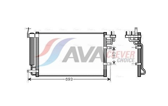 Condenser, air conditioning KA5093D Ava Quality Cooling