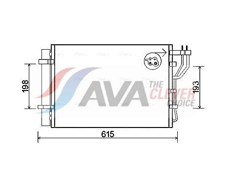 Condenser, air conditioning KA5206D Ava Quality Cooling, Image 2