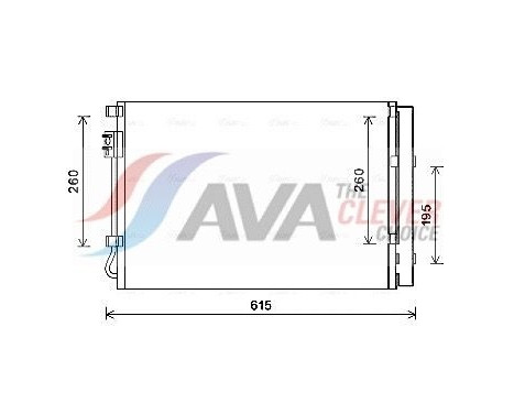 Condenser, air conditioning KA5207D Ava Quality Cooling