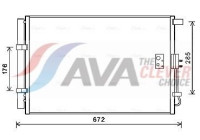 Condenser, air conditioning KA5229D Ava Quality Cooling
