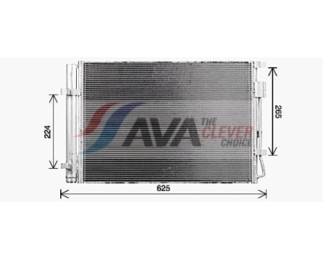 Condenser, air conditioning KA5341D Ava Quality Cooling, Image 2