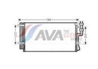 Condenser, air conditioning KAA5110D Ava Quality Cooling