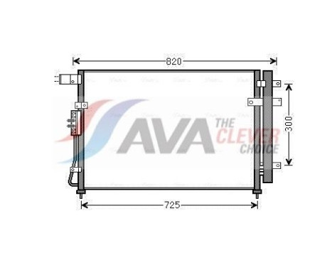 Condenser, air conditioning KAA5138D Ava Quality Cooling, Image 2