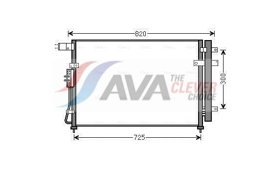 Condenser, air conditioning KAA5138D Ava Quality Cooling, Image 2