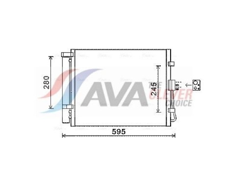 Condenser, air conditioning KAA5150D Ava Quality Cooling, Image 2