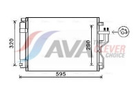 Condenser, air conditioning KAA5151D Ava Quality Cooling