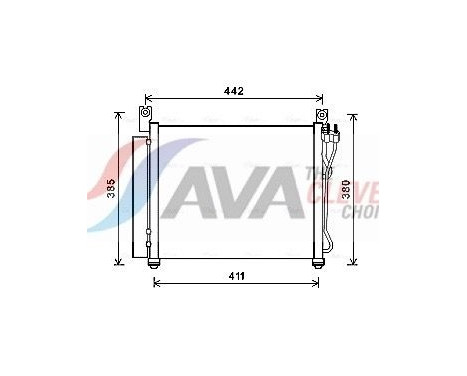 Condenser, air conditioning KAA5158D Ava Quality Cooling, Image 2