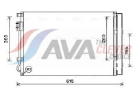 Condenser, air conditioning KAA5280D Ava Quality Cooling