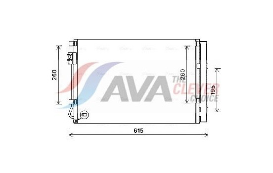 Condenser, air conditioning KAA5280D Ava Quality Cooling
