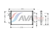Condenser, air conditioning LC5080 Ava Quality Cooling