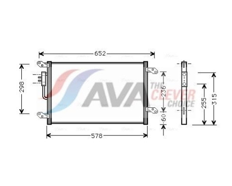 Condenser, air conditioning LC5080 Ava Quality Cooling