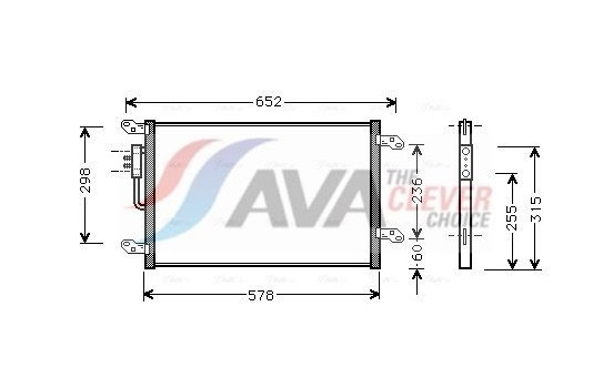 Condenser, air conditioning LC5080 Ava Quality Cooling
