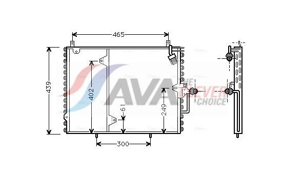 Condenser, air conditioning MS5160 Ava Quality Cooling