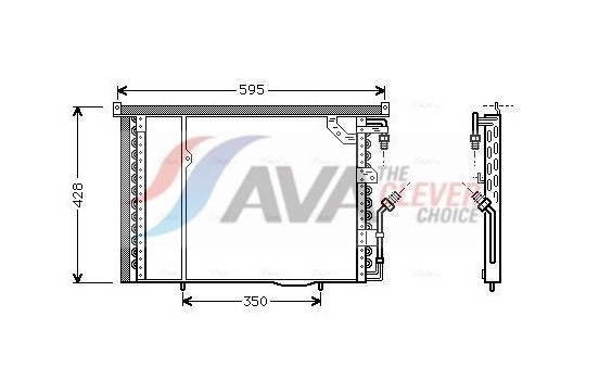 Condenser, air conditioning MS5195 Ava Quality Cooling