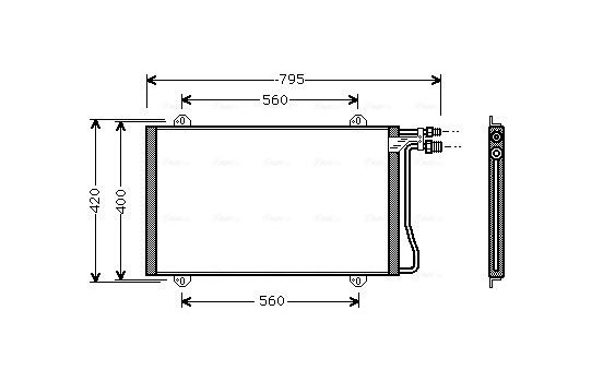 Condenser, air conditioning MS5219 Ava Quality Cooling