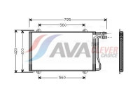 Condenser, air conditioning MS5219 Ava Quality Cooling