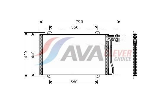 Condenser, air conditioning MS5219 Ava Quality Cooling