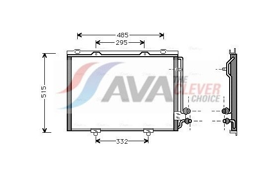 Condenser, air conditioning MS5232 Ava Quality Cooling, Image 2