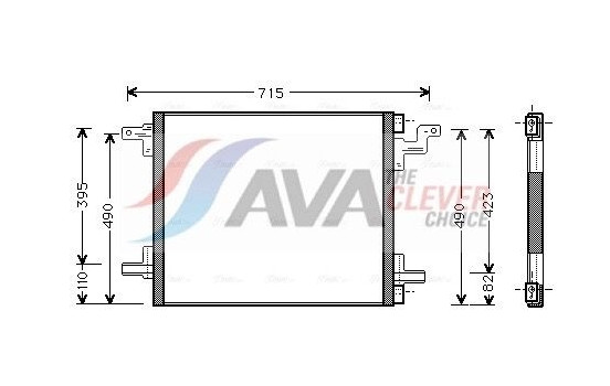 Condenser, air conditioning MS5270 Ava Quality Cooling