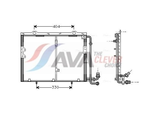 Condenser, air conditioning MS5290 Ava Quality Cooling