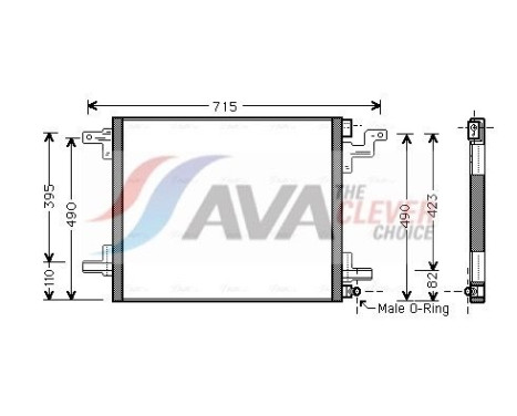 Condenser, air conditioning MS5377 Ava Quality Cooling