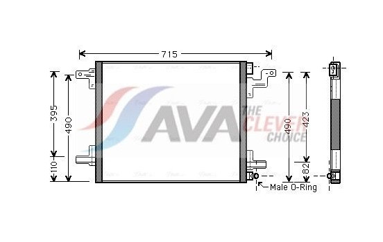 Condenser, air conditioning MS5377 Ava Quality Cooling