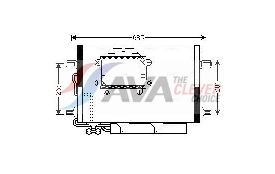 Condenser, air conditioning MS5562D Ava Quality Cooling